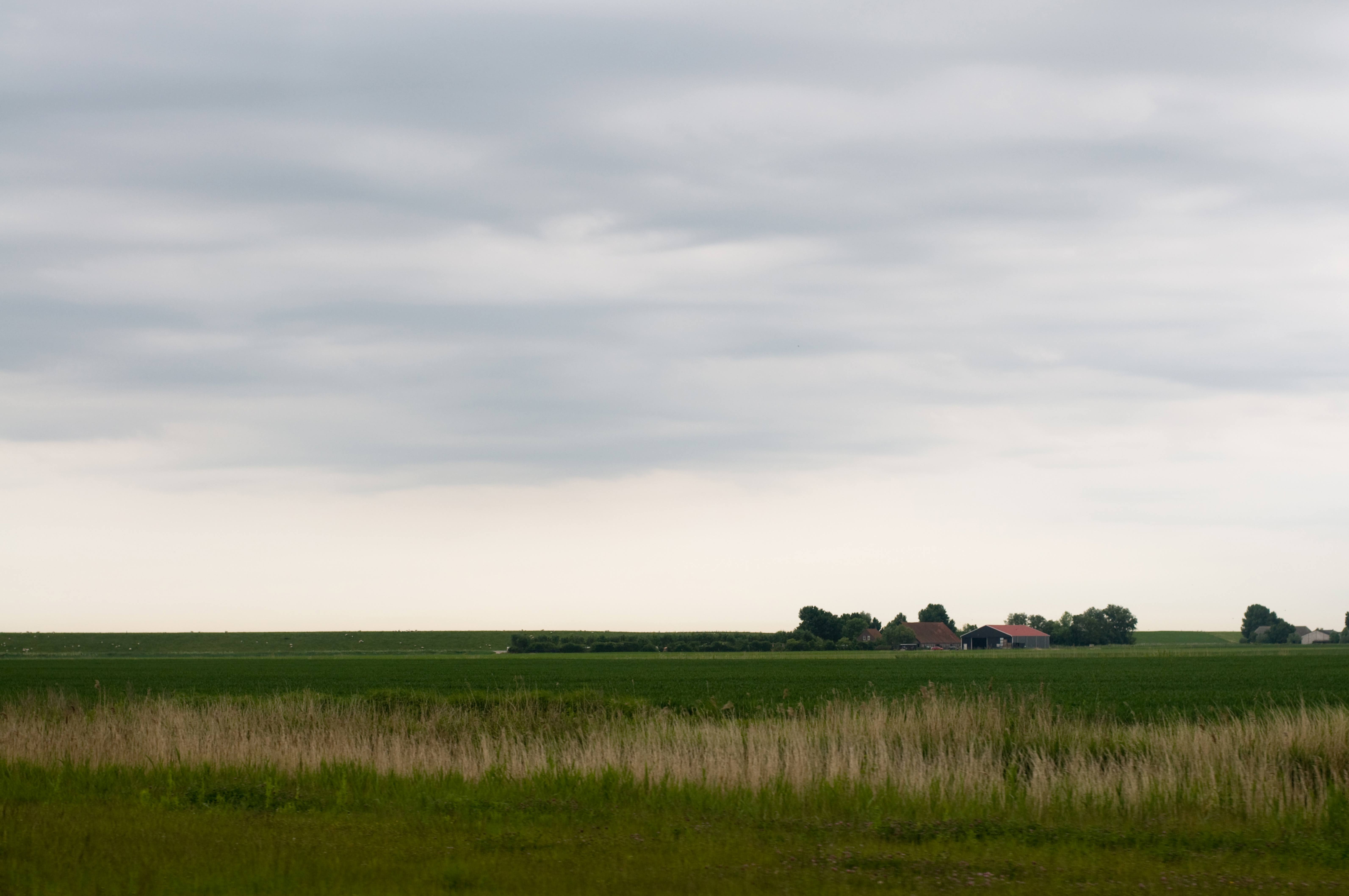Soft cloudy sky landscape
