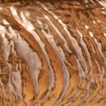 Abstract golden wrinkled surface