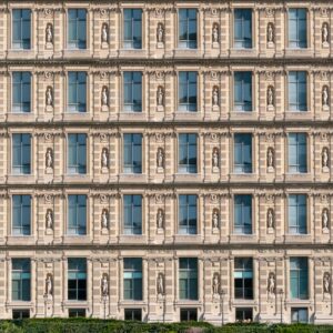 Apartments windows in Paris architecture