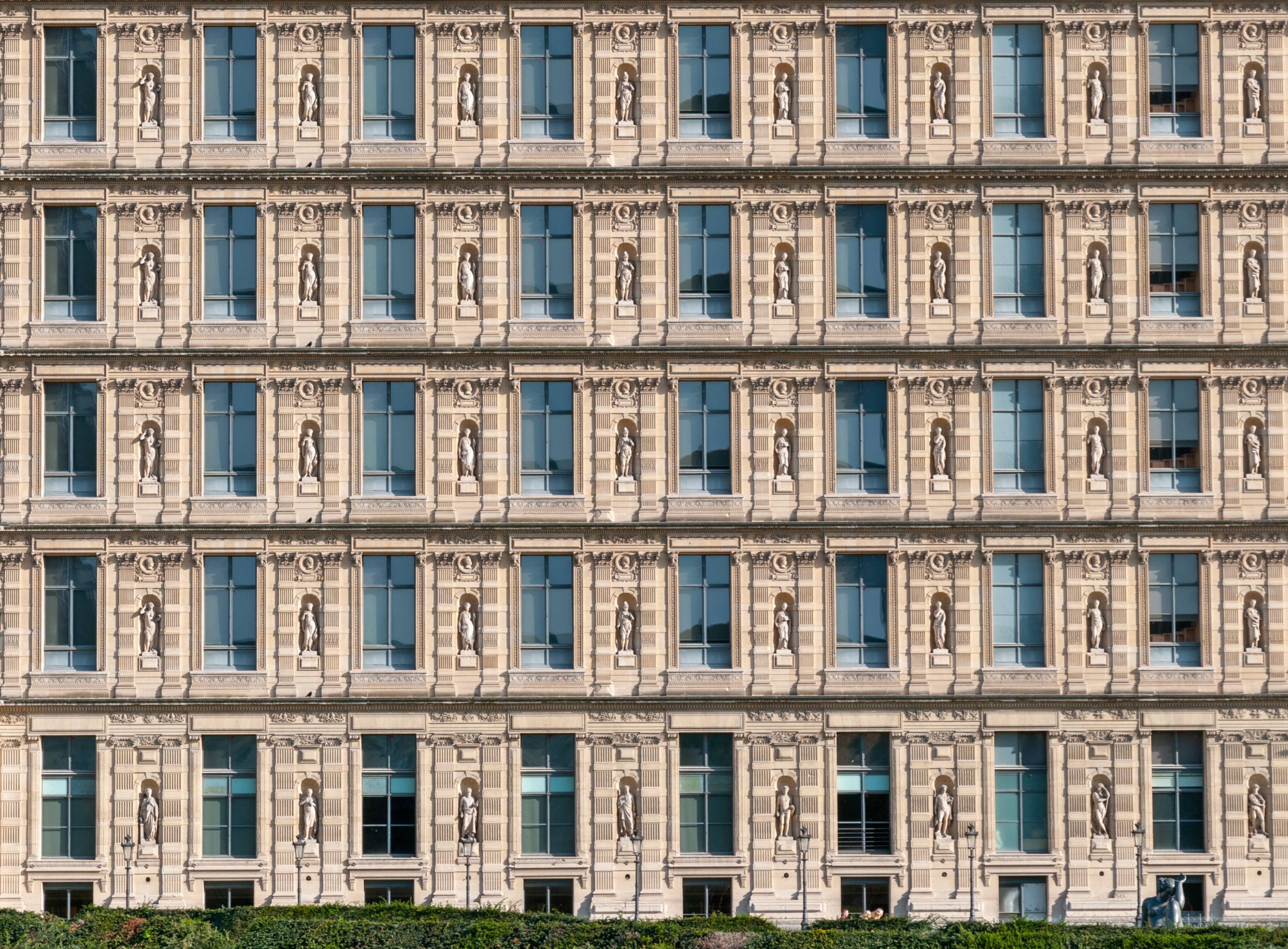 Apartments windows in Paris architecture