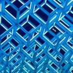 Glow cubes light art pattern background