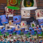 Lampoons made by kids glow event Eindhoven