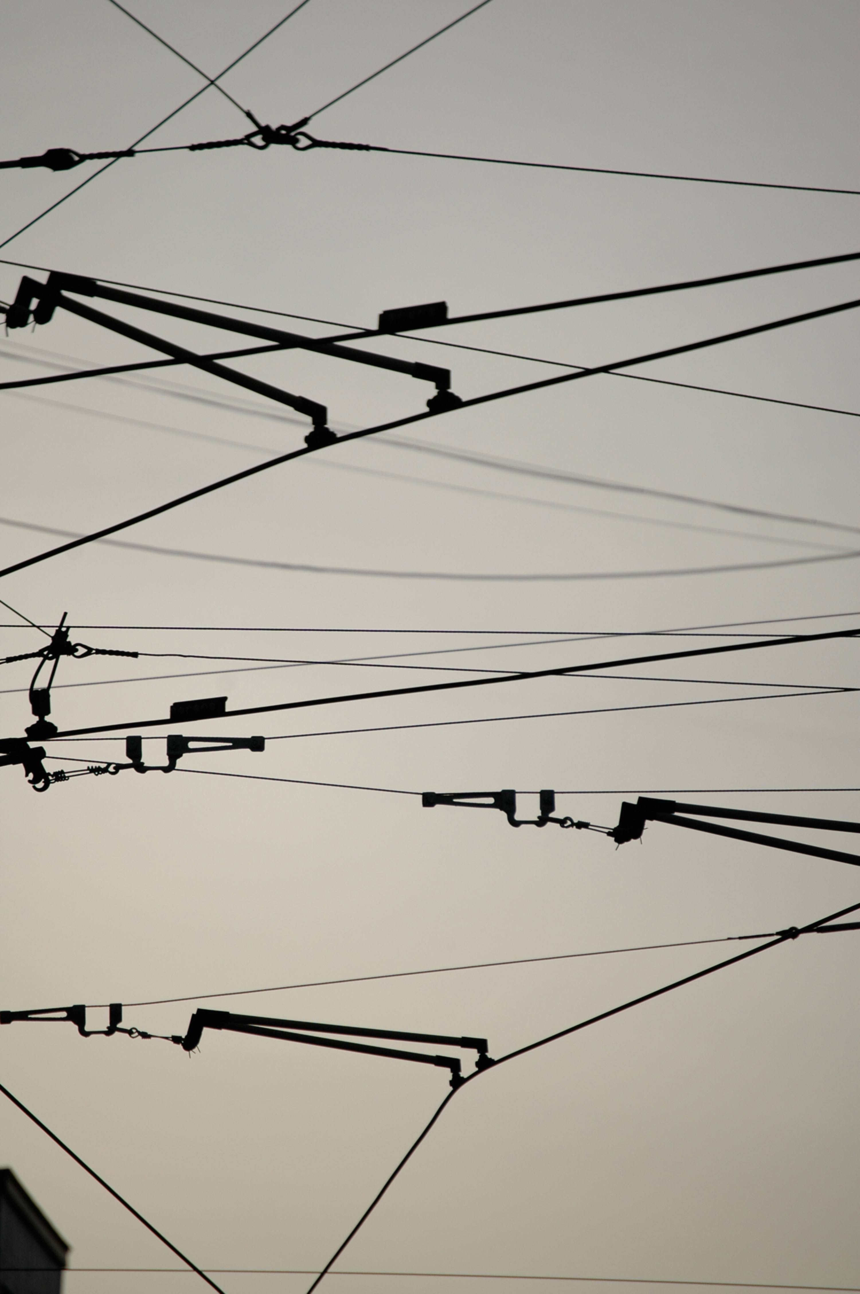 Train or Tram Electricity Wires Pattern