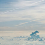 Aerial clouds view from a plane