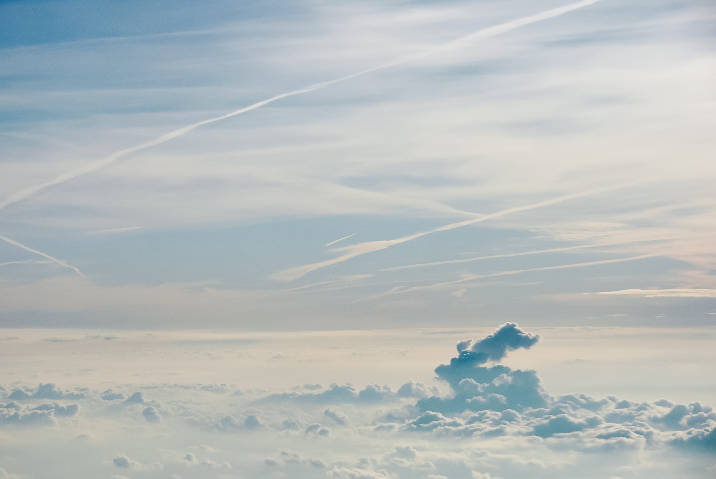 Aerial clouds view from a plane