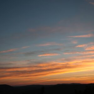 Orange Red Blue Coloured Sunrise