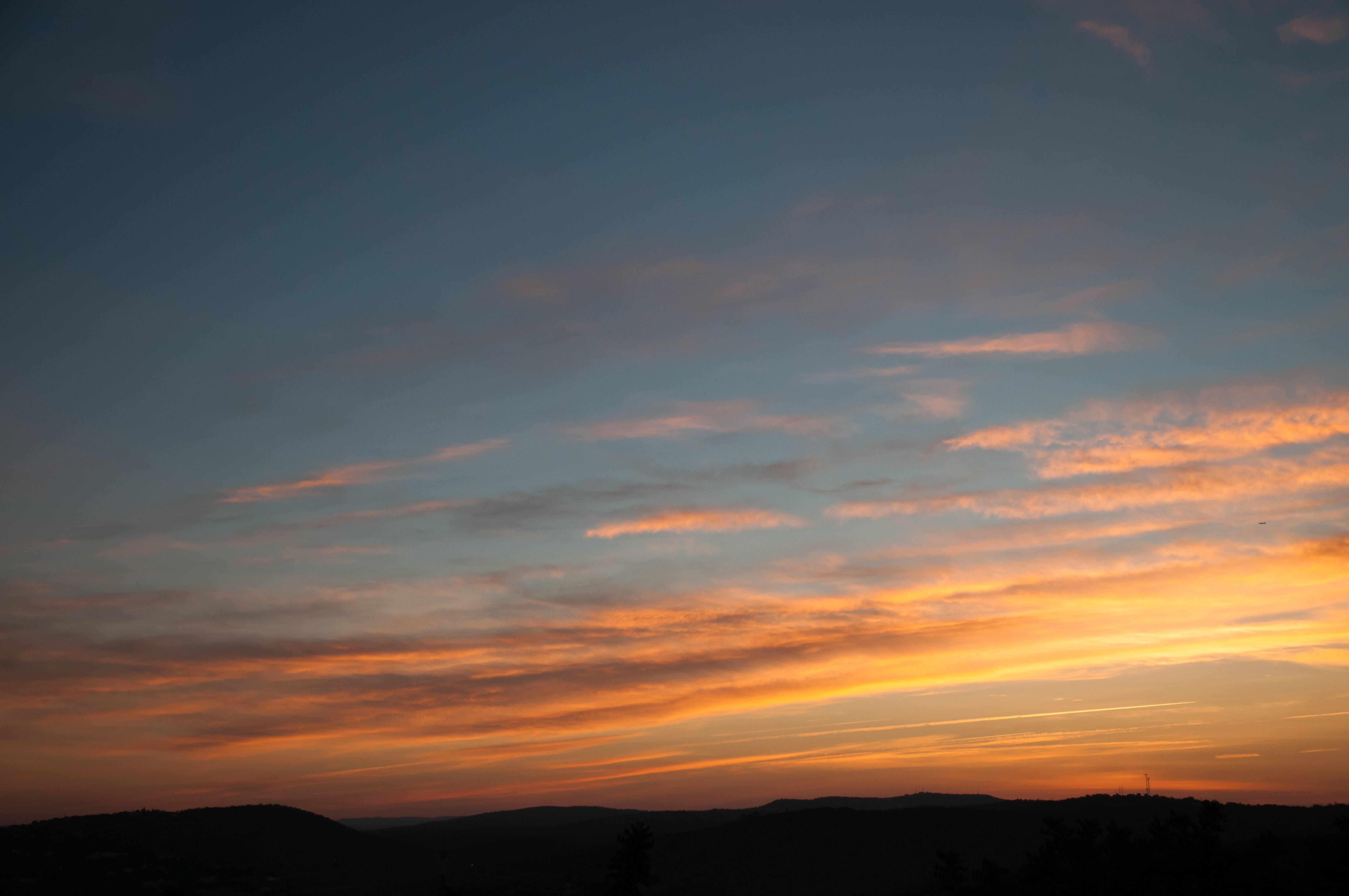 Orange Red Blue Coloured Sunrise