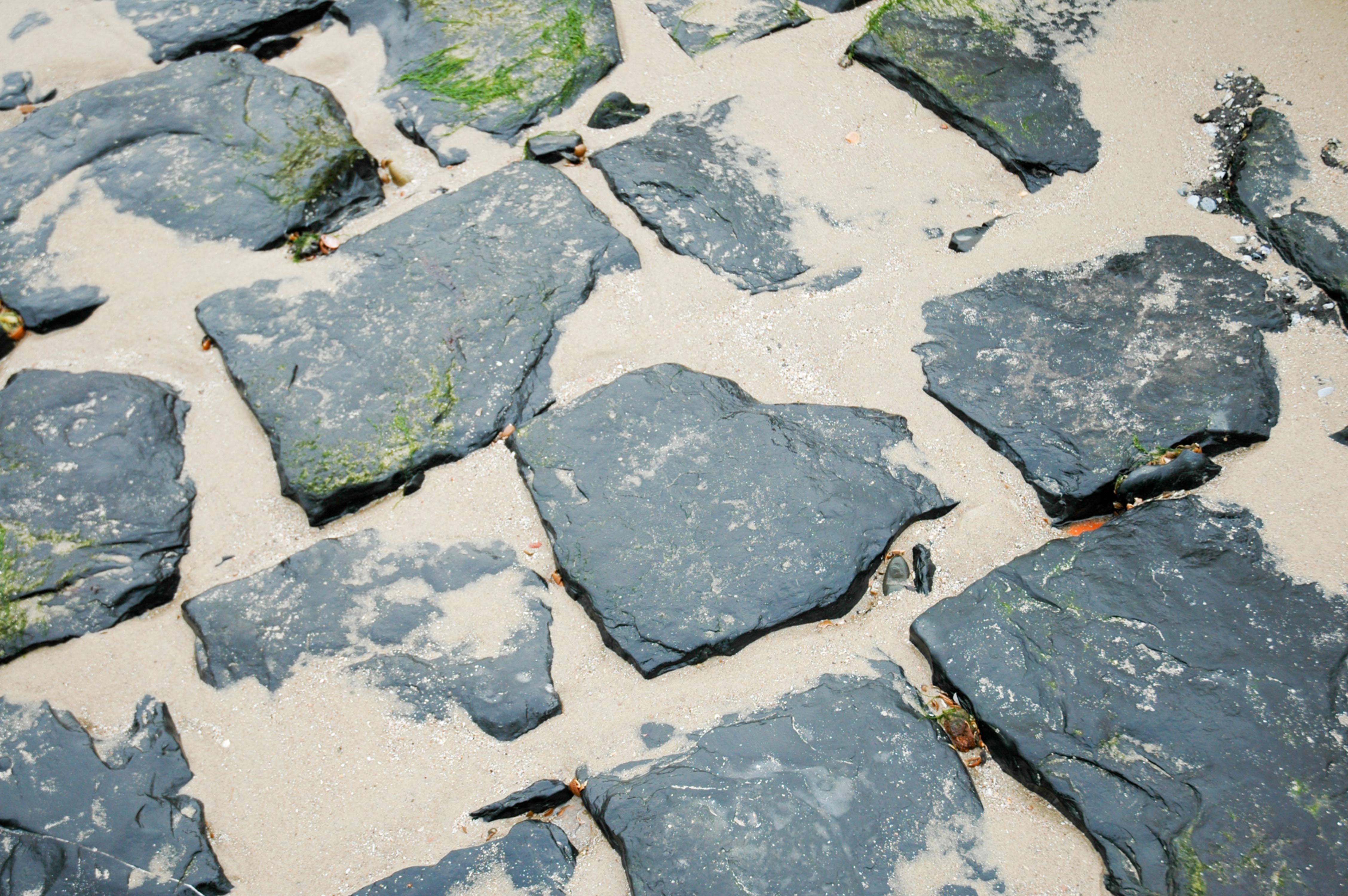 Beach Rock Tiles and Sand