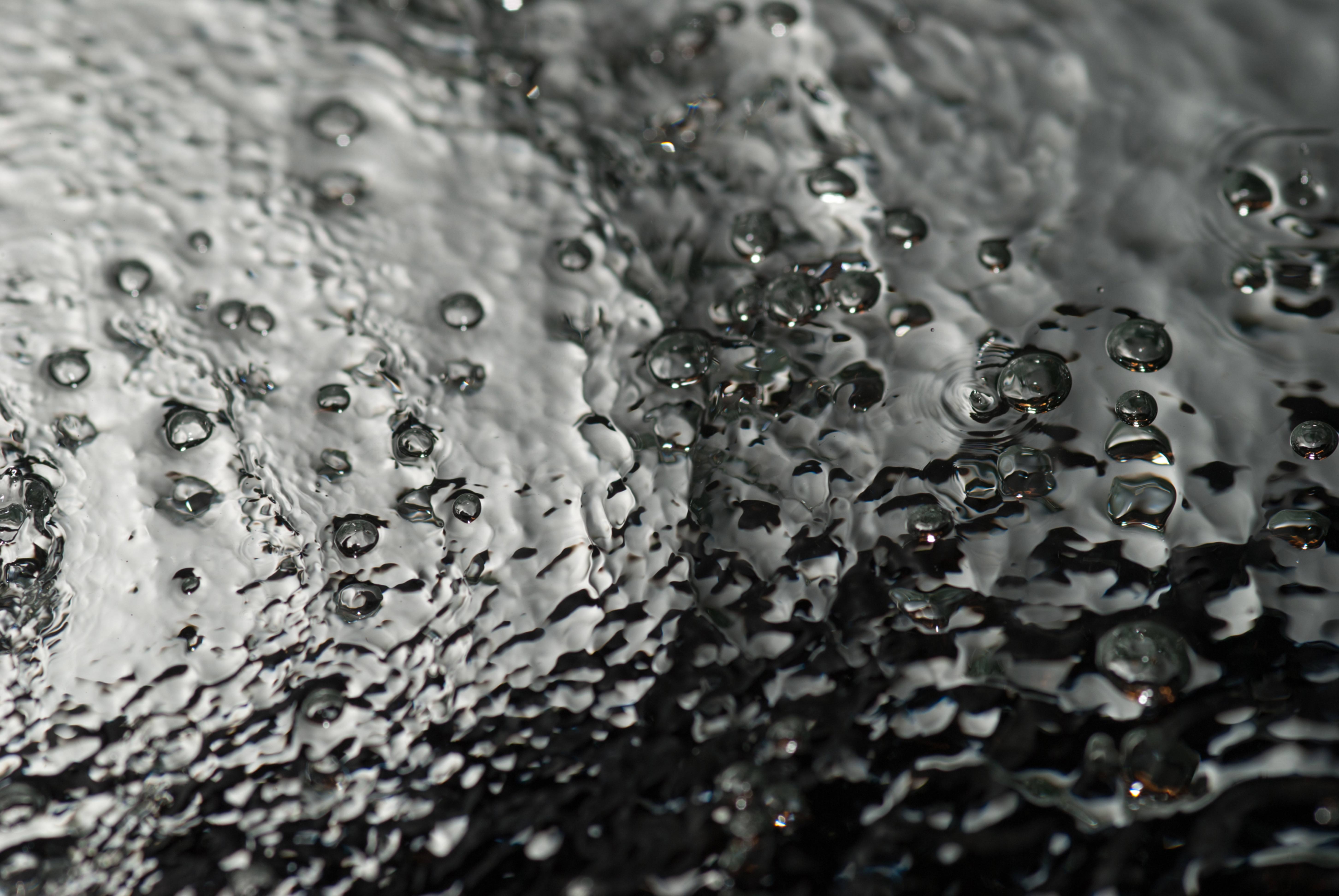 Macro Water Stream Bubbles