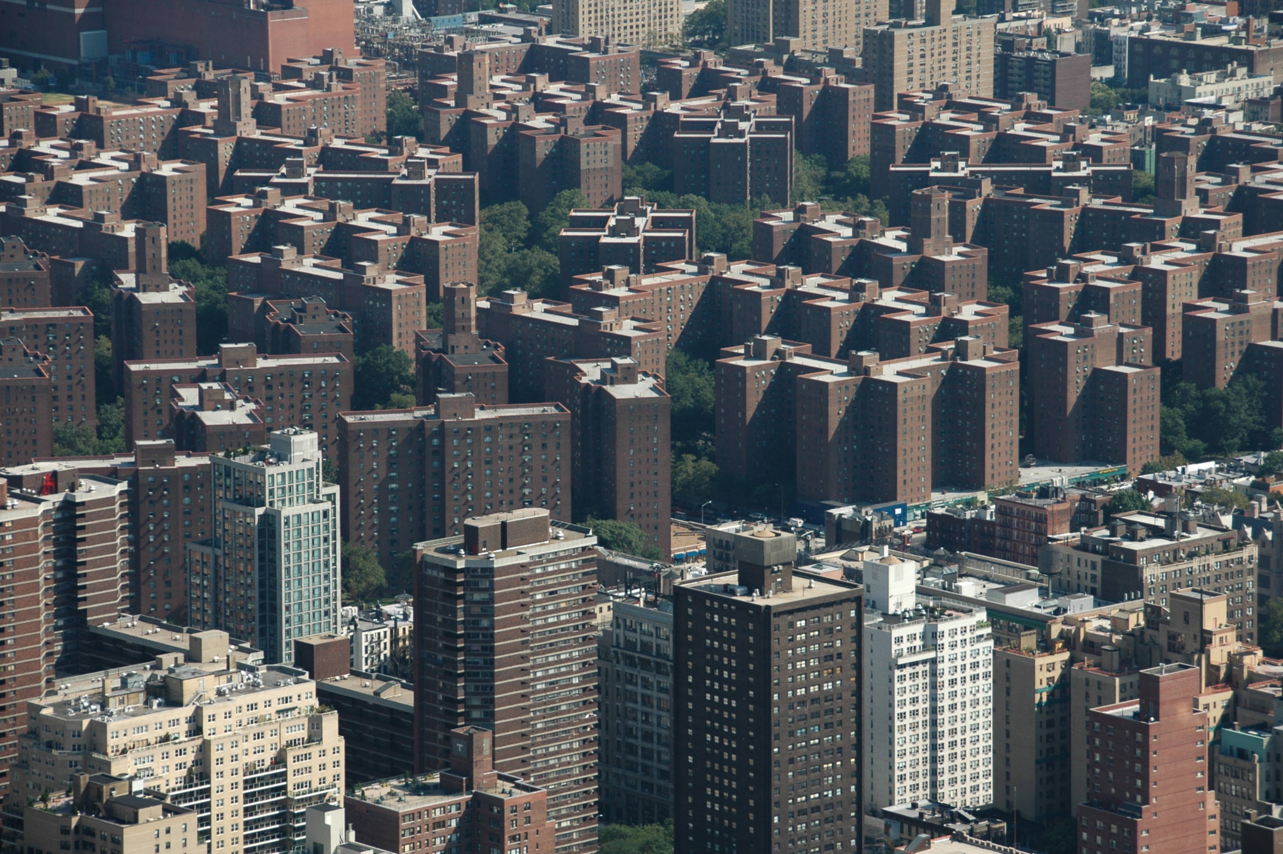 Aerial photo apartment buildings Bronx