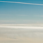 Early morning sky view from a plane