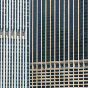 Skyscraper background with repeating vertical lines