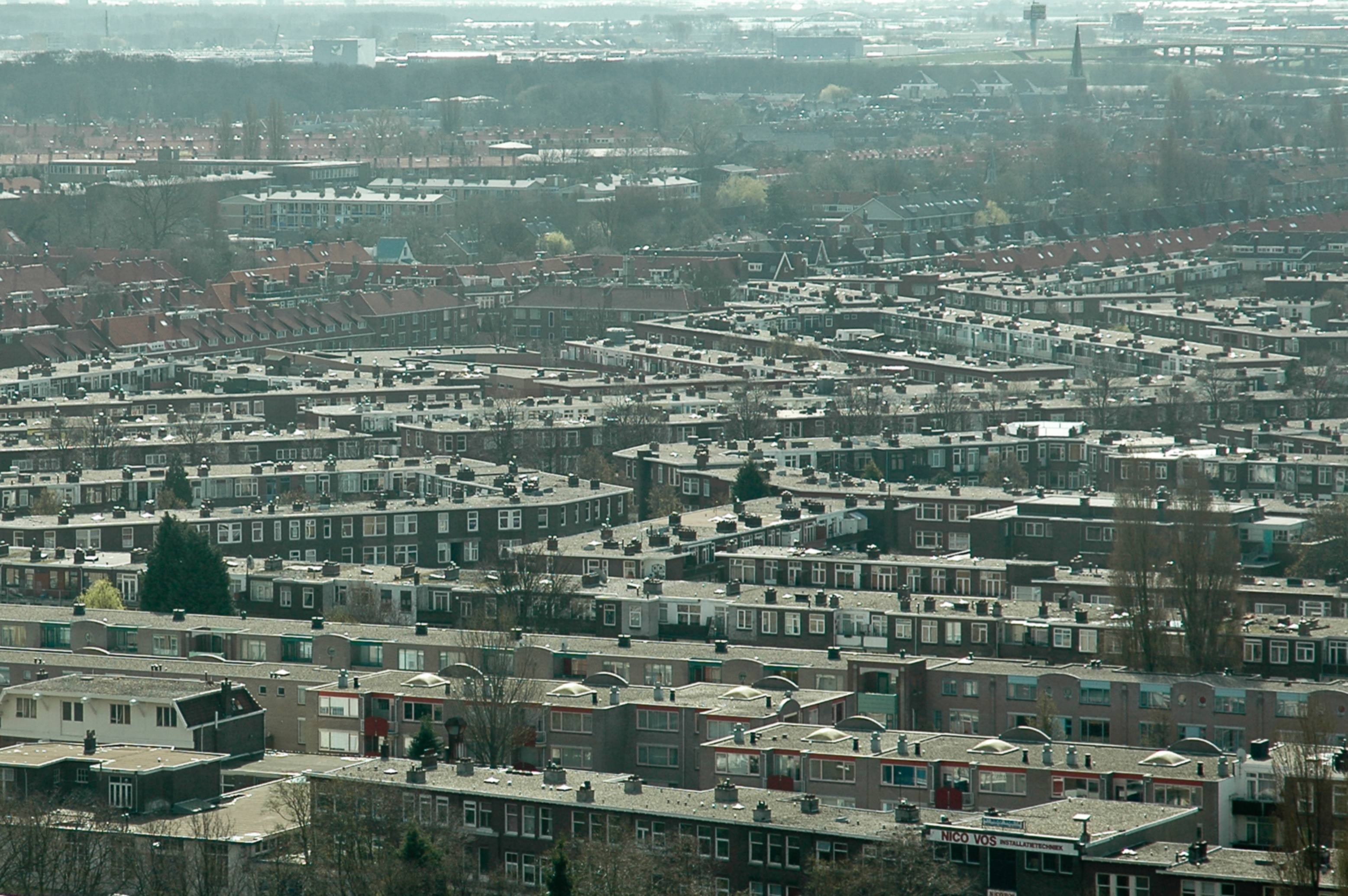 Rotterdam houses view background