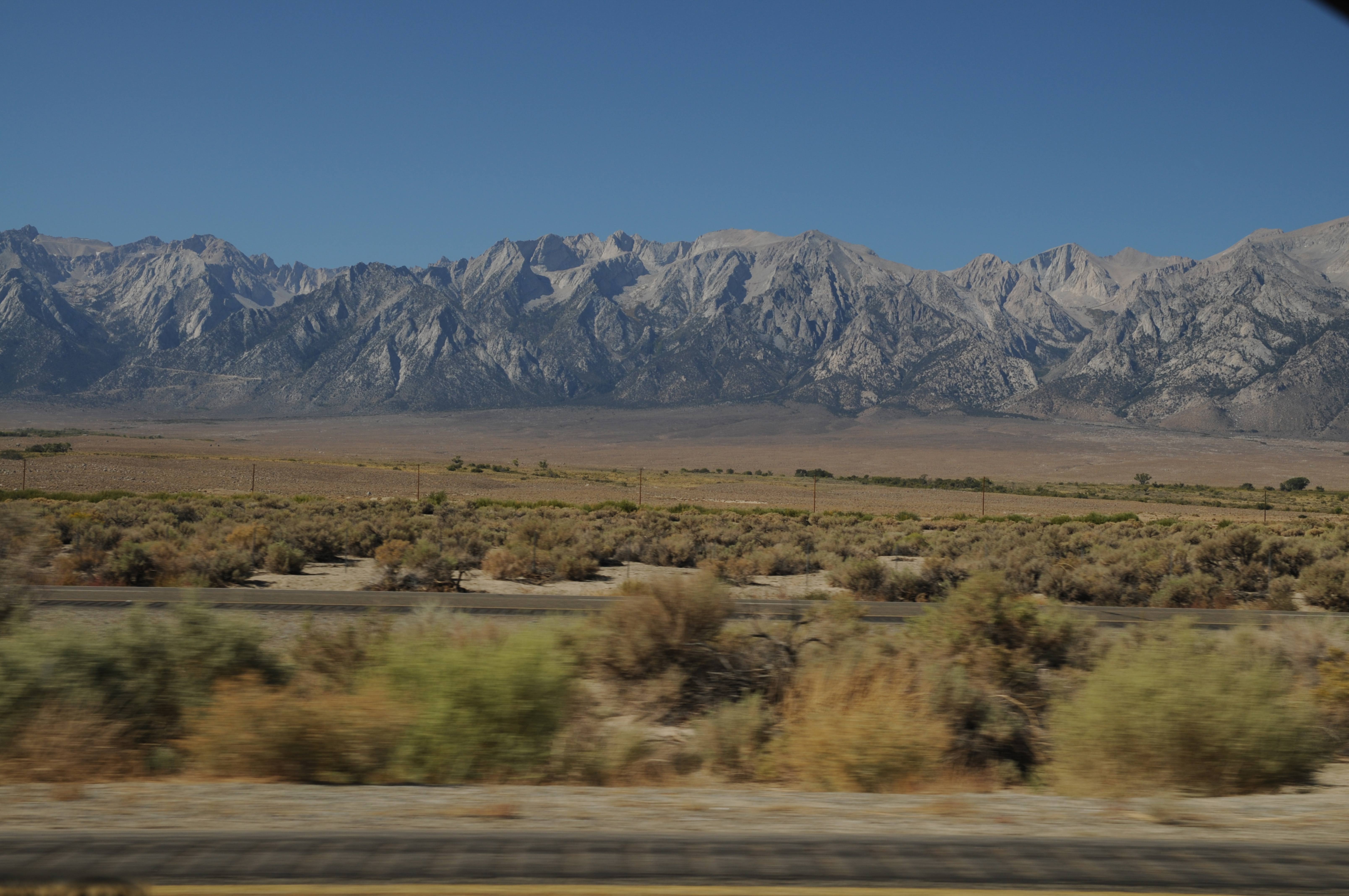 Sierra nevada road side view