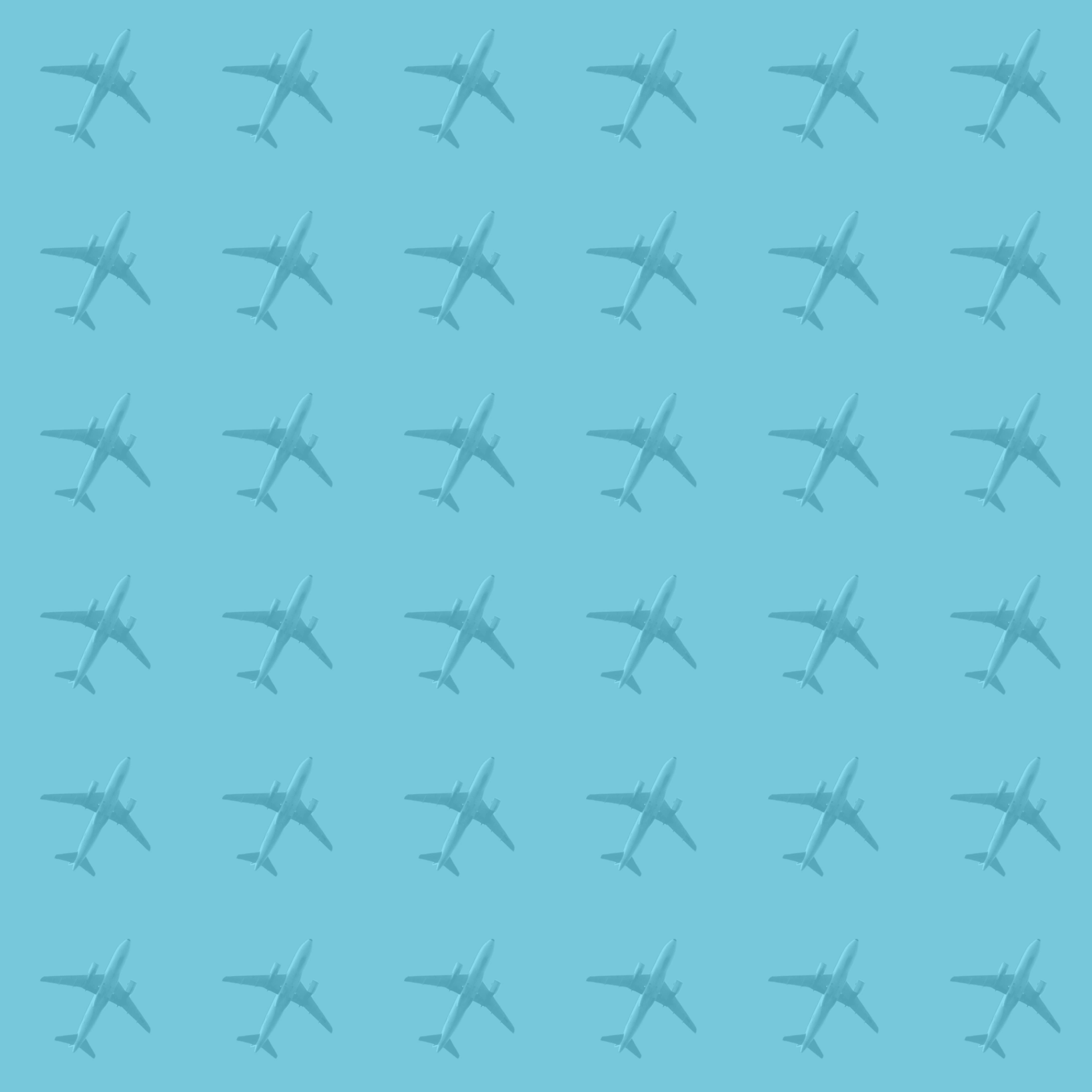 Single plane in the sky