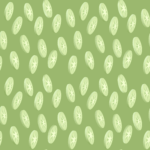 Cucumber slices pattern on green background