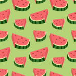 Water melon slices pattern wallpaper