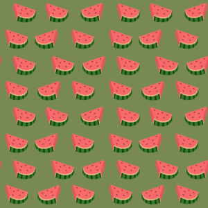Water melon slices seamless pattern background