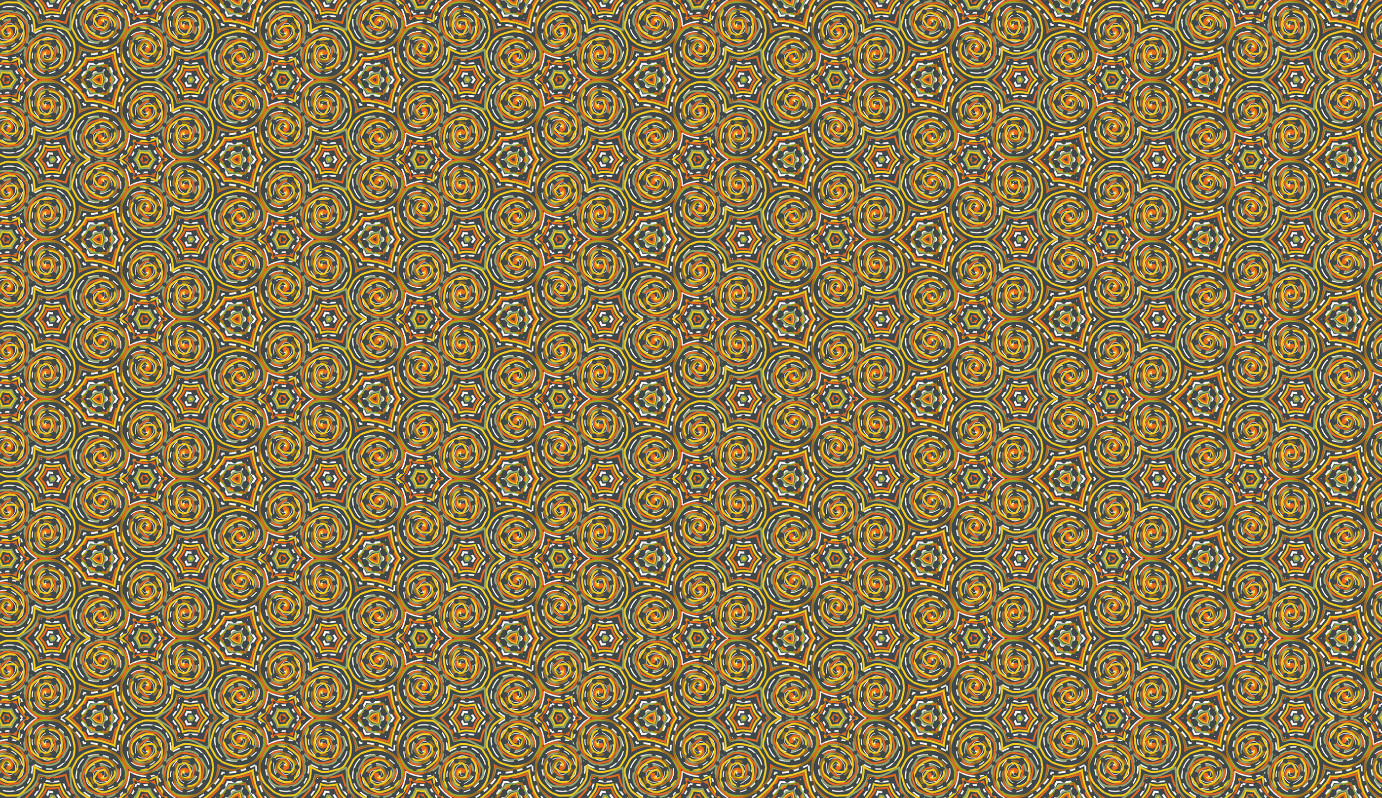 Dotted-Striped Circular Multi Colored Seamless Pattern