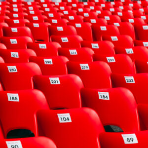 Red seats pattern background