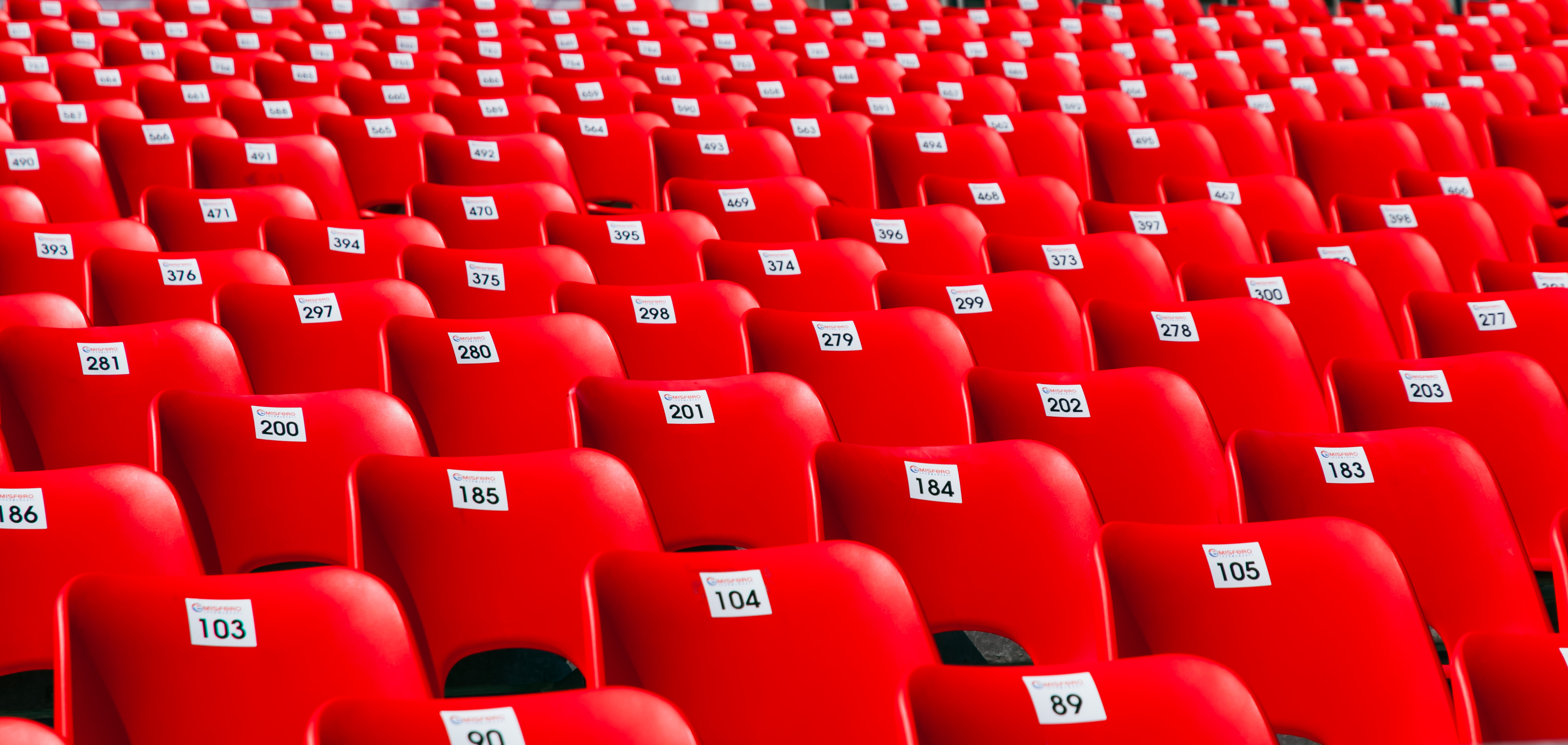 Red seats pattern background