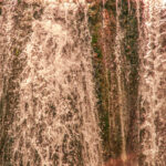 Falling water aka waterfall abstract still photo