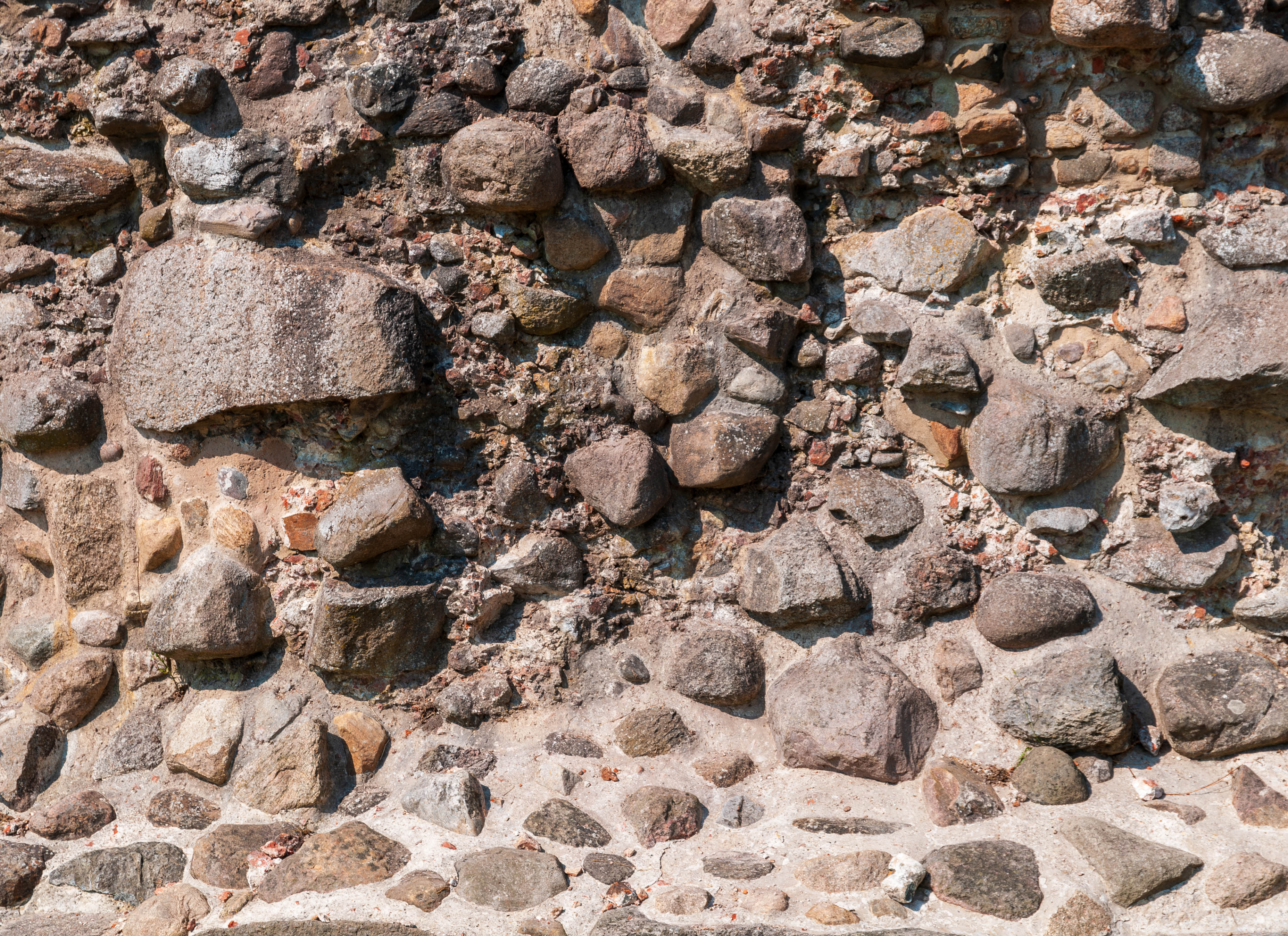 Rough rock stone cement wall