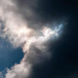 Dark threatening sky eye storm